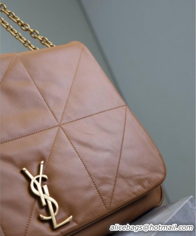 Luxury Discount Saint Laurent Jamie 4.3 Large Bag in Soft Lambskin 742431 Brown Caramel 2025