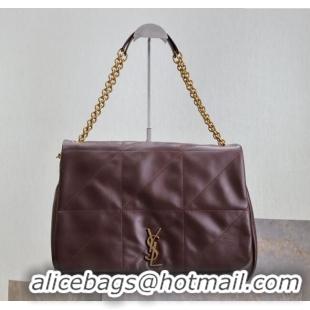 Super Quality Saint Laurent Jamie 4.3 Large Bag in Soft Lambskin 742431 Brown Coffee 2025
