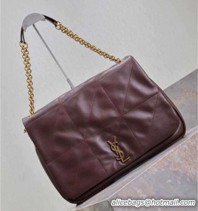 Super Quality Saint Laurent Jamie 4.3 Large Bag in Soft Lambskin 742431 Brown Coffee 2025