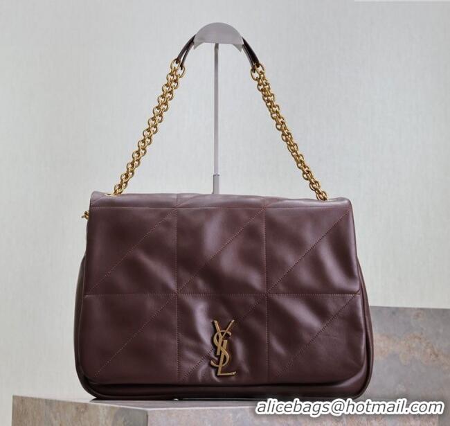 Super Quality Saint Laurent Jamie 4.3 Large Bag in Soft Lambskin 742431 Brown Coffee 2025