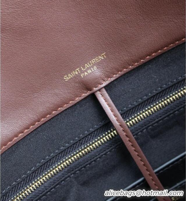 Super Quality Saint Laurent Jamie 4.3 Large Bag in Soft Lambskin 742431 Brown Coffee 2025