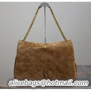 Buy Fashionable Saint Laurent Jamie 4.3 Large Bag in Suede 742431 Clay Brown 2025
