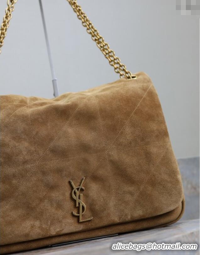 Buy Fashionable Saint Laurent Jamie 4.3 Large Bag in Suede 742431 Clay Brown 2025