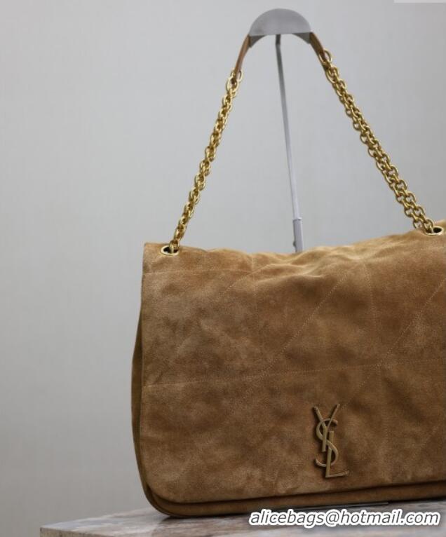 Buy Fashionable Saint Laurent Jamie 4.3 Large Bag in Suede 742431 Clay Brown 2025