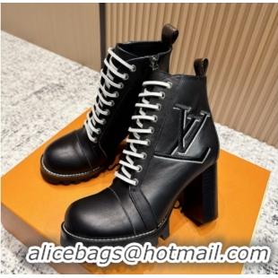 Modern Louis Vuitton Star Trail Ankle Boots 9cm in Smooth Caflskin LV111821 Black