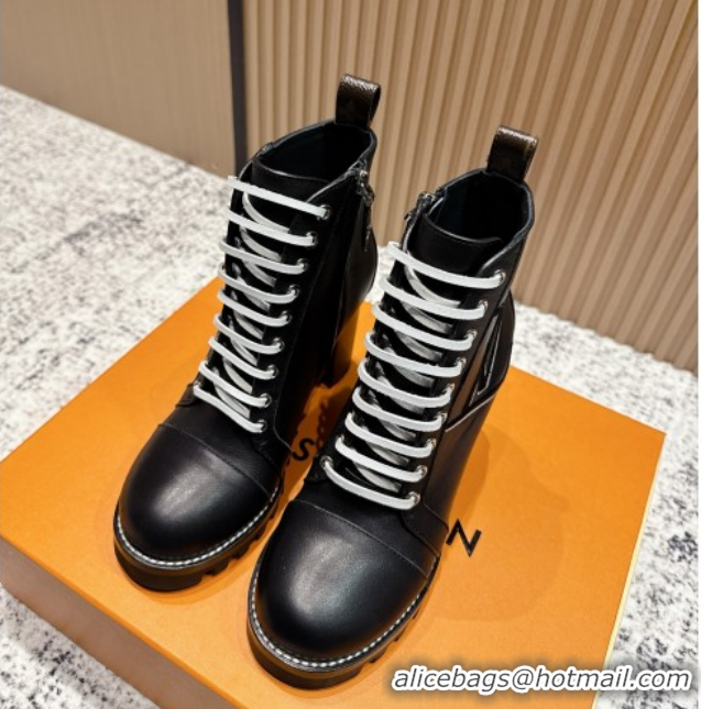 Modern Louis Vuitton Star Trail Ankle Boots 9cm in Smooth Caflskin LV111821 Black