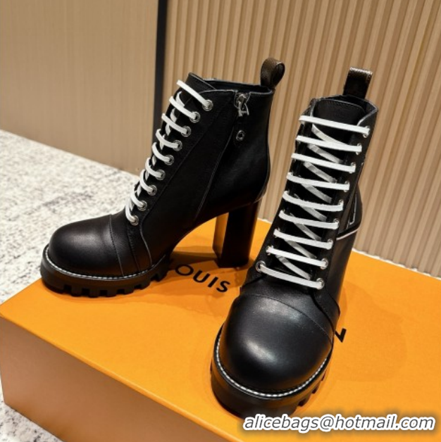 Modern Louis Vuitton Star Trail Ankle Boots 9cm in Smooth Caflskin LV111821 Black