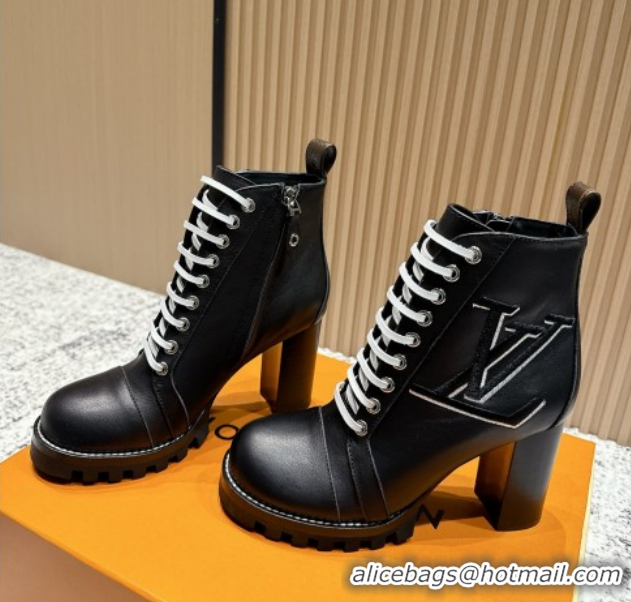 Modern Louis Vuitton Star Trail Ankle Boots 9cm in Smooth Caflskin LV111821 Black