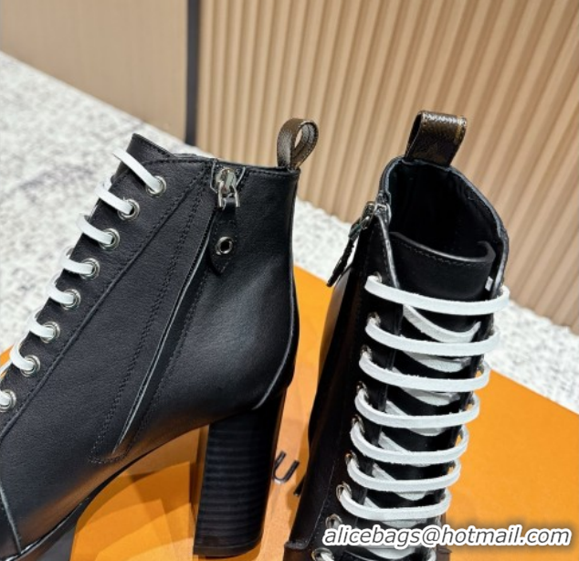 Modern Louis Vuitton Star Trail Ankle Boots 9cm in Smooth Caflskin LV111821 Black