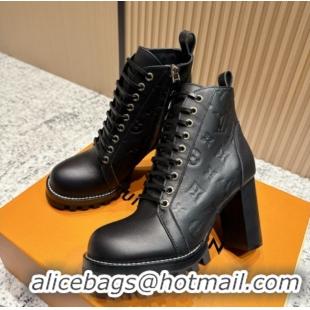 Shop Cheap Louis Vuitton Star Trail Ankle Boots 9cm in Monogram Caflskin LV111825 Black