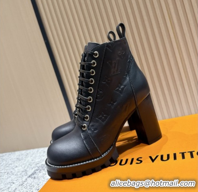 Shop Cheap Louis Vuitton Star Trail Ankle Boots 9cm in Monogram Caflskin LV111825 Black