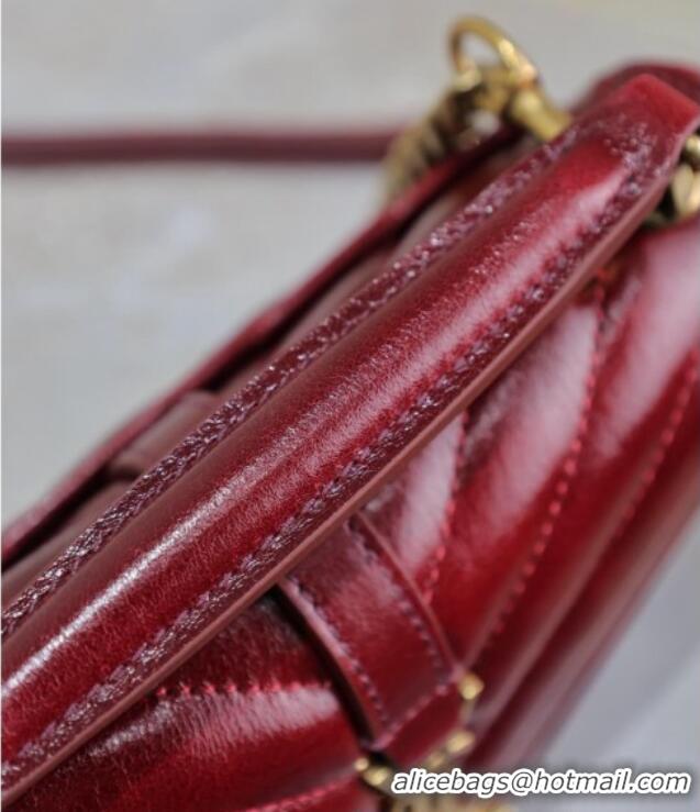 Buy Cheap Saint Laurent College Mini Chain Bag in Oiled Leather 779430 Red 2025