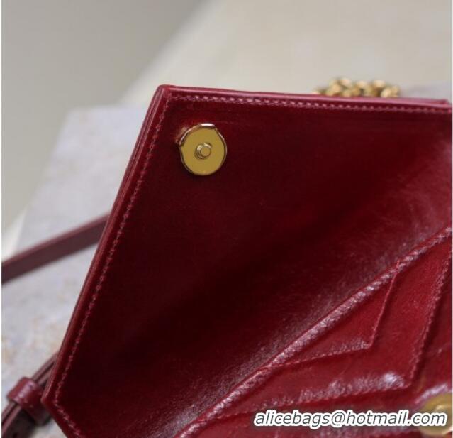 Buy Cheap Saint Laurent College Mini Chain Bag in Oiled Leather 779430 Red 2025
