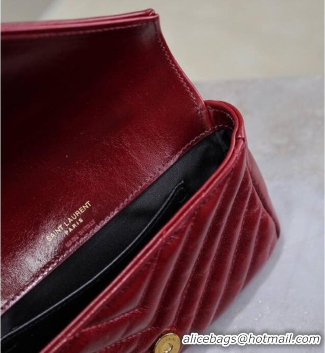 Buy Cheap Saint Laurent College Mini Chain Bag in Oiled Leather 779430 Red 2025