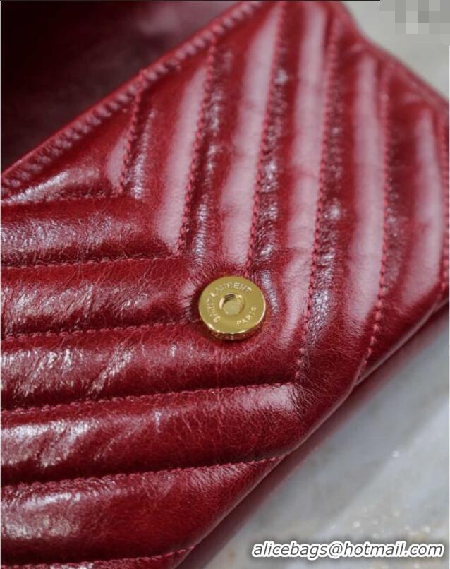 Buy Cheap Saint Laurent College Mini Chain Bag in Oiled Leather 779430 Red 2025