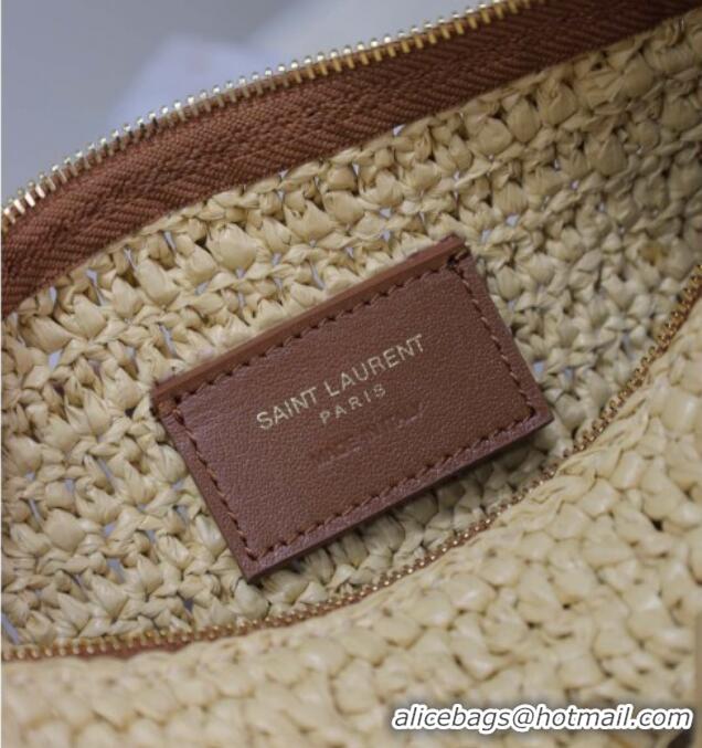 Famous Brand Saint Laurent Sade Mini Tube Bag in Raffia Straw 699704 Beige 2025