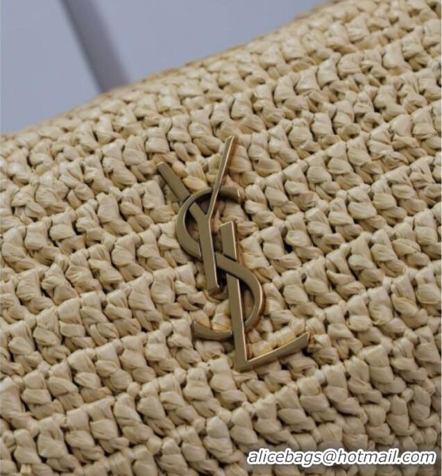 Famous Brand Saint Laurent Sade Mini Tube Bag in Raffia Straw 699704 Beige 2025
