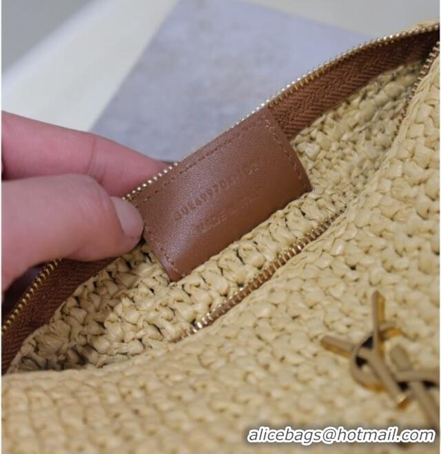 Famous Brand Saint Laurent Sade Mini Tube Bag in Raffia Straw 699704 Beige 2025