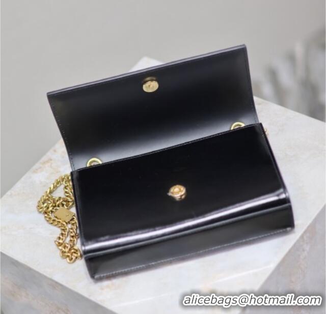 Promotional Saint Laurent Kate Small Chain Bag in Oiled Leather 469390 Black 2025
