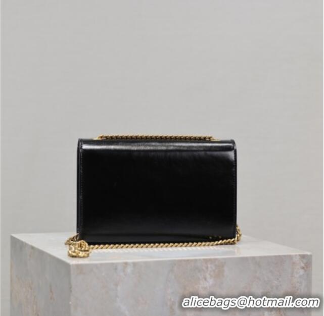 Promotional Saint Laurent Kate Small Chain Bag in Oiled Leather 469390 Black 2025