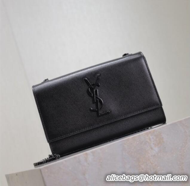 Top Quality Saint Laurent Kate Small Chain Bag in Grained Leather 469390 All Black 2025