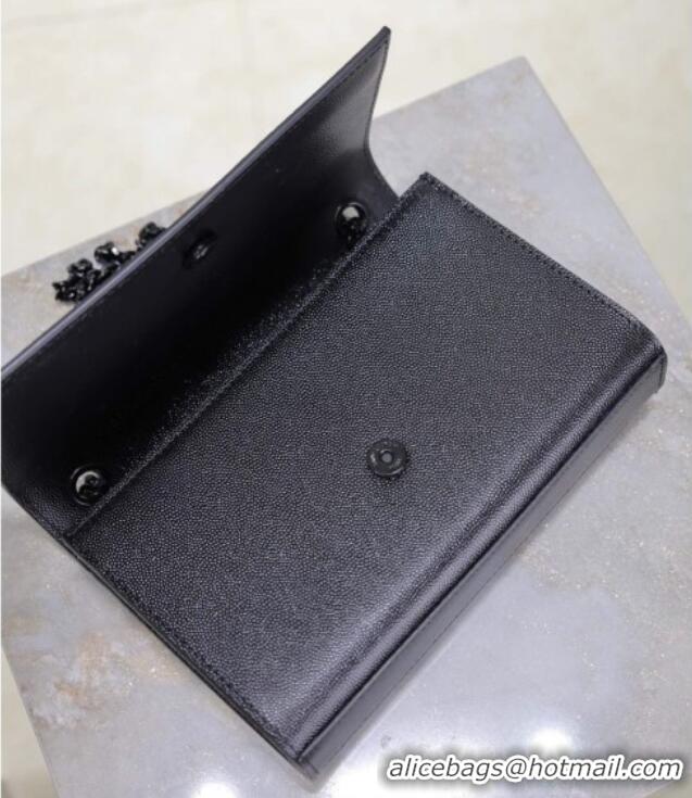 Top Quality Saint Laurent Kate Small Chain Bag in Grained Leather 469390 All Black 2025