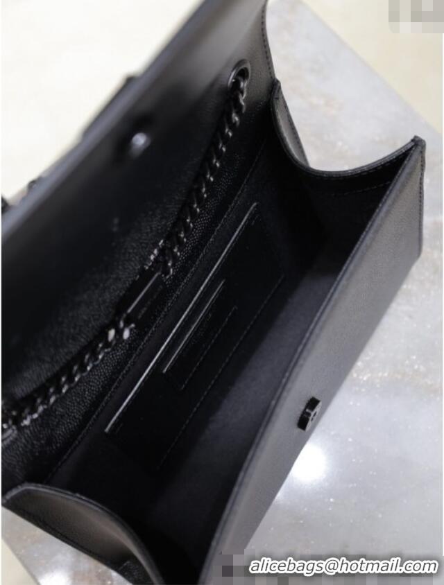 Top Quality Saint Laurent Kate Small Chain Bag in Grained Leather 469390 All Black 2025
