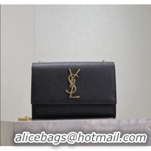 Grade Design Saint Laurent Kate Small Chain Bag in Grained Leather 469390 Black/Gold 2025