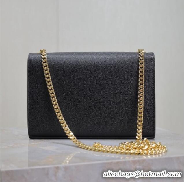 Grade Design Saint Laurent Kate Small Chain Bag in Grained Leather 469390 Black/Gold 2025