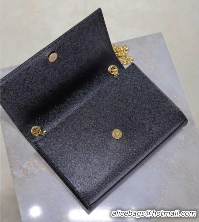 Grade Design Saint Laurent Kate Small Chain Bag in Grained Leather 469390 Black/Gold 2025