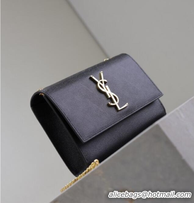 Grade Design Saint Laurent Kate Small Chain Bag in Grained Leather 469390 Black/Gold 2025
