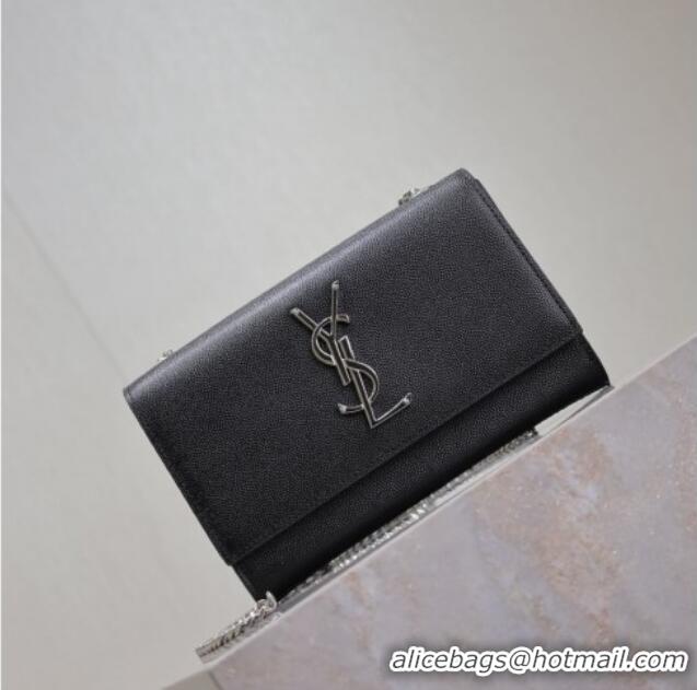 Buy Cheap Saint Laurent Kate Small Chain Bag in Grained Leather 469390 Black/Silver 2025