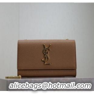 Unique Grade Saint Laurent Kate Small Chain Bag in Grained Leather 469390 Brown 2025