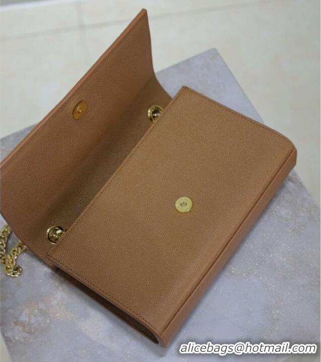 Unique Grade Saint Laurent Kate Small Chain Bag in Grained Leather 469390 Brown 2025