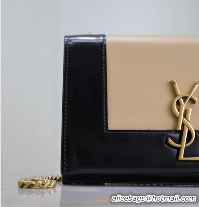 Low Price Saint Laurent Kate Small Chain Bag in Leather 469390 Black/Beige 2025
