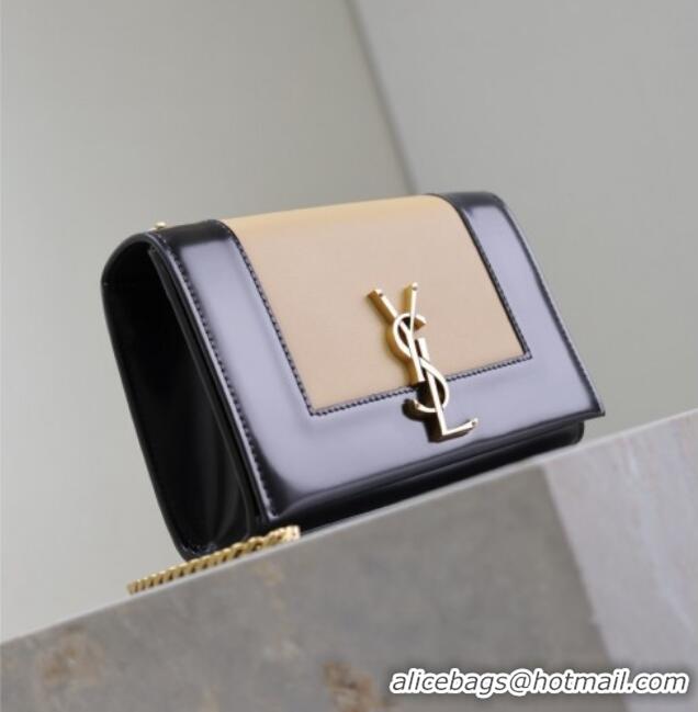 Low Price Saint Laurent Kate Small Chain Bag in Leather 469390 Black/Beige 2025