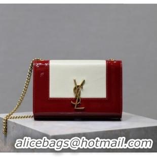 Top Grade Saint Laurent Kate Small Chain Bag in Leather 469390 Red/White 2025