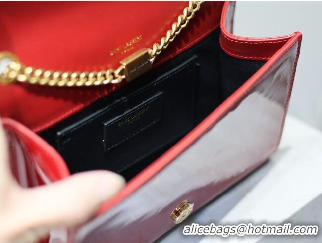 Top Grade Saint Laurent Kate Small Chain Bag in Leather 469390 Red/White 2025