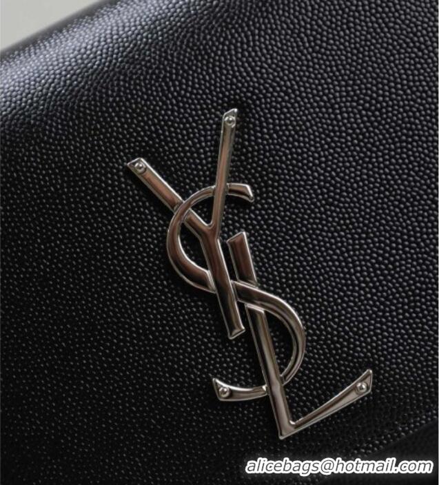 Good Quality Saint Laurent Kate Medium Chain Bag in Grained Leather 364021 Black/Gold 2025