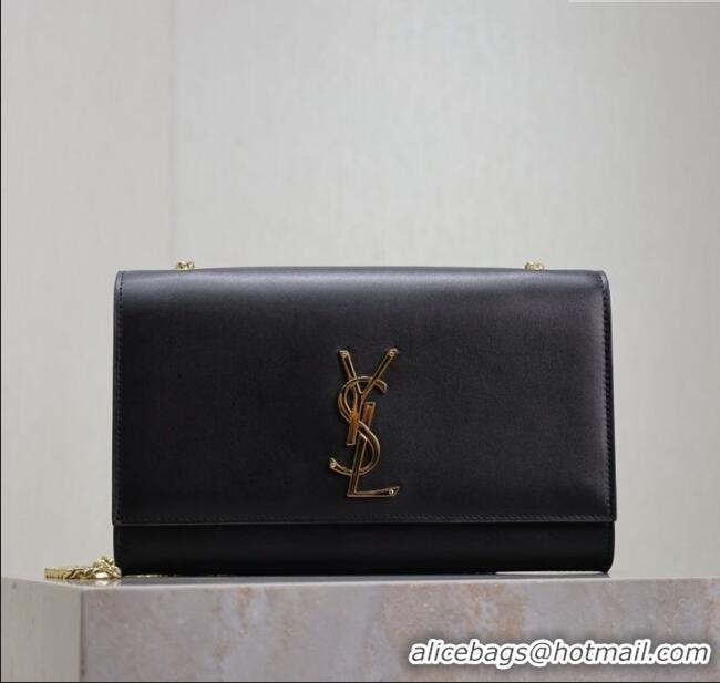 Trendy Design Saint Laurent Kate Medium Chain Bag in Smooth Leather 364021 Black/Gold 2025