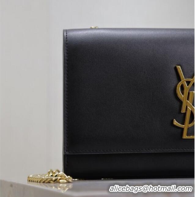 Trendy Design Saint Laurent Kate Medium Chain Bag in Smooth Leather 364021 Black/Gold 2025