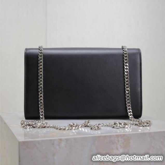 Good Product Saint Laurent Kate Medium Chain Bag in Smooth Leather 364021 Black/Silver 2025