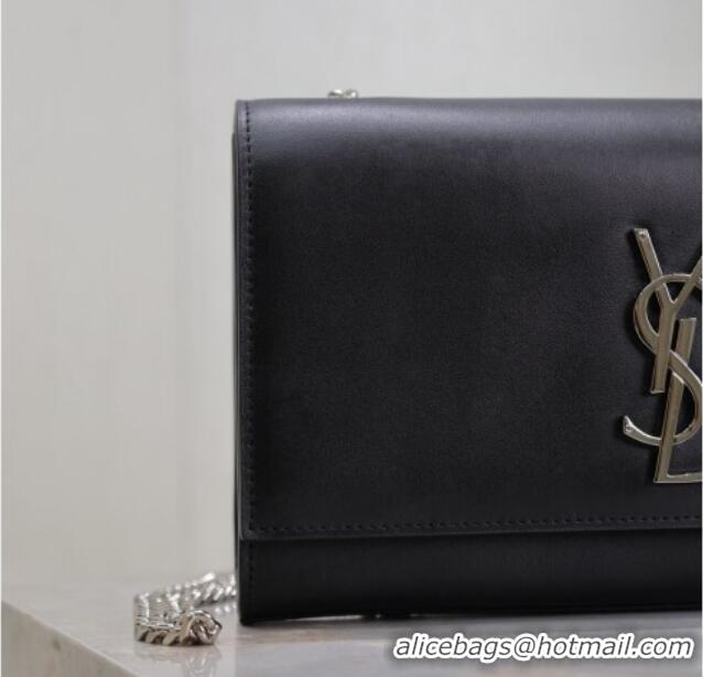 Good Product Saint Laurent Kate Medium Chain Bag in Smooth Leather 364021 Black/Silver 2025