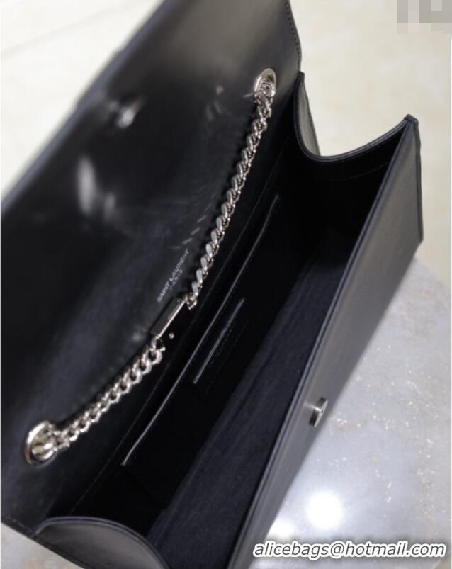 Good Product Saint Laurent Kate Medium Chain Bag in Smooth Leather 364021 Black/Silver 2025