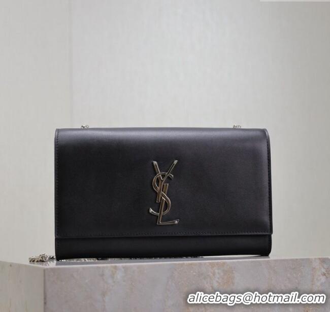Good Product Saint Laurent Kate Medium Chain Bag in Smooth Leather 364021 Black/Silver 2025
