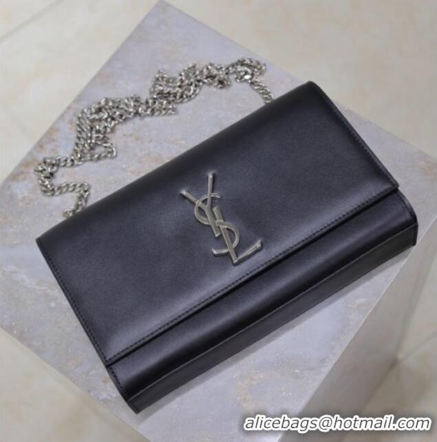 Good Product Saint Laurent Kate Medium Chain Bag in Smooth Leather 364021 Black/Silver 2025
