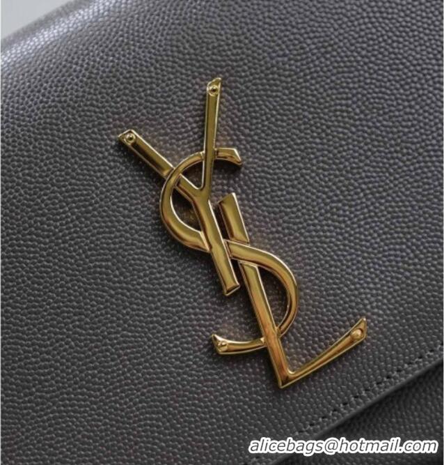 Cheap Saint Laurent Kate Medium Chain Bag in Grained Leather 364021 Grey 2025