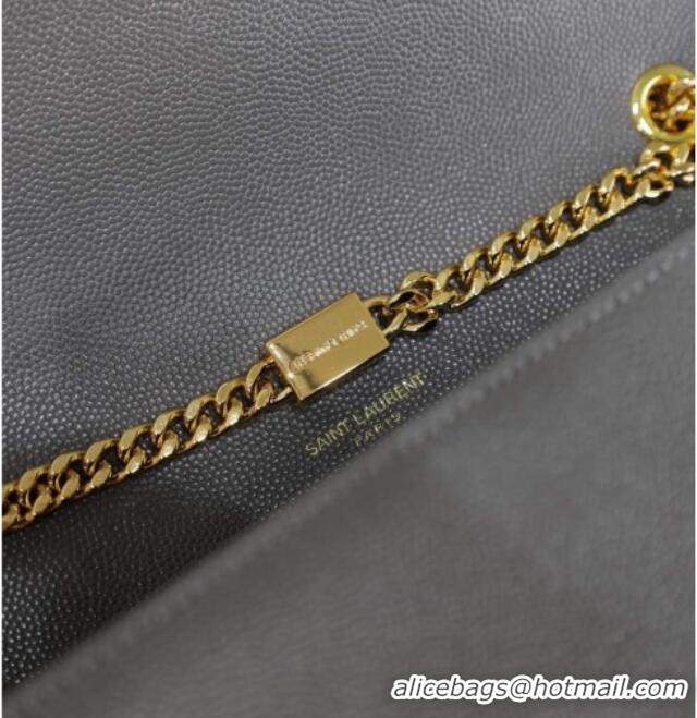 Cheap Saint Laurent Kate Medium Chain Bag in Grained Leather 364021 Grey 2025