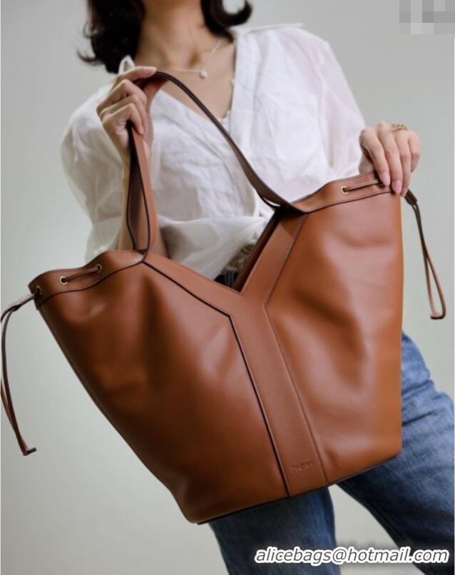Traditional Specials Saint Laurent Y Large Hobo Bag in Leather 833160 Brown 2025