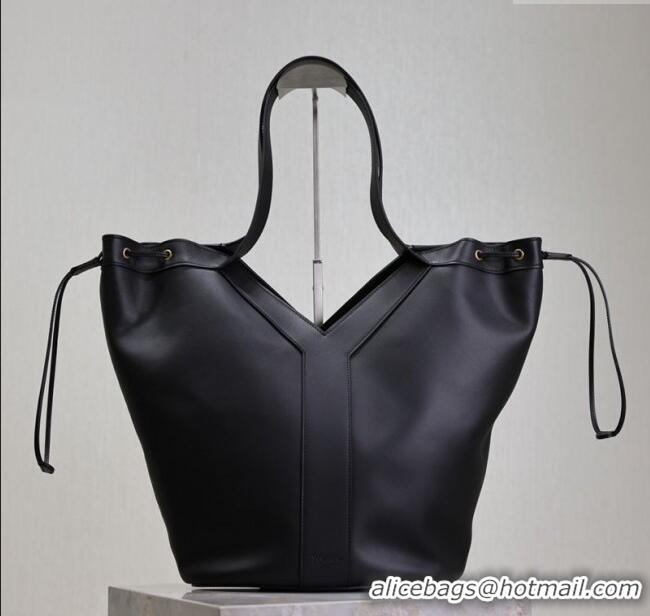 Top Grade Saint Laurent Y Large Hobo Bag in Leather 833160 Black 2025